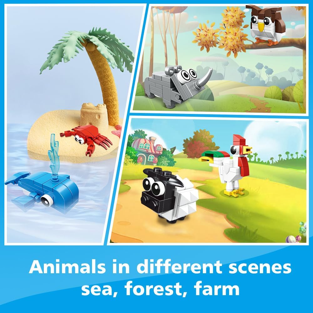 30 Packs Party Favors for Kids - 867PCS Animals Building Blocks Sets for Classroom Prizes Goodie Bag Fillers Stocking Stuffers Birthday Valentines Easter Gifts for Kids Boys Girls 6+