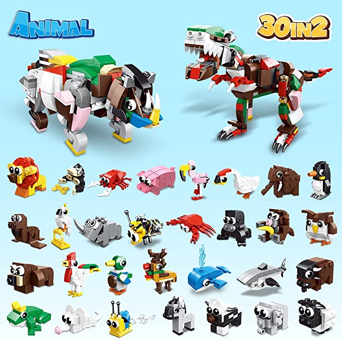 HOGOKIDS 867PCS Animals Building Blocks Sets for Kids, Boys & Girls Friends