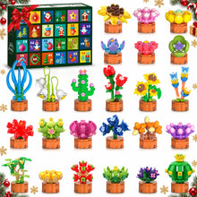 Adventskalender 2026 Blumen Bausteine Weihnachten Spielzeug für Kinder 6+