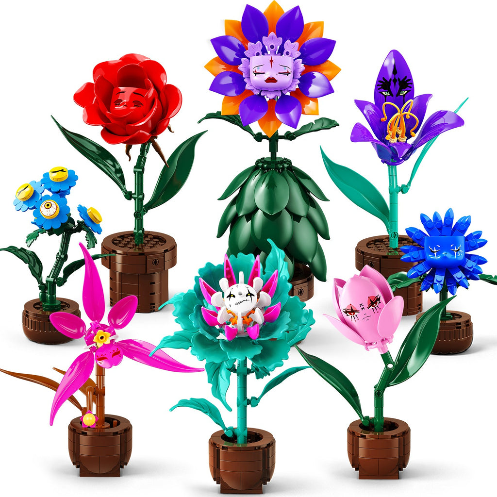 CUBIMANA Botanicals Fantasy Character Flowers Building Set