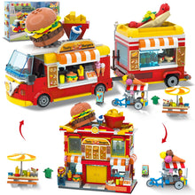 City Burger Truck House 2 in 1 Building Toy for Kids Boys Girls 6+