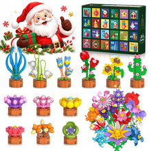 2026 Advent Calendar Flowers Botanicals Christmas Building Sets for Kids 6+