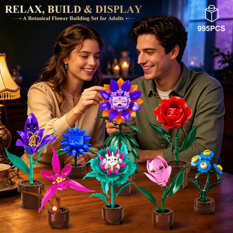 CUBIMANA Botanicals Fantasy Character Flowers Building Set