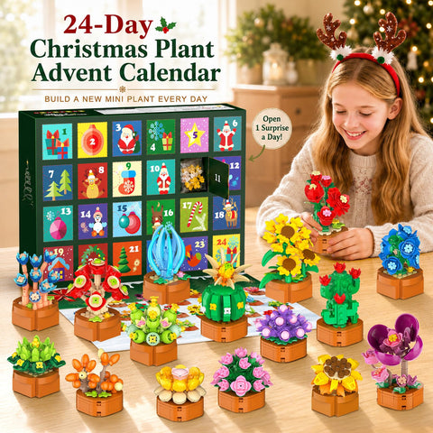 Advent Calendar 2026 Flowers Botanical Mini Building Set for Kids Adults 8+