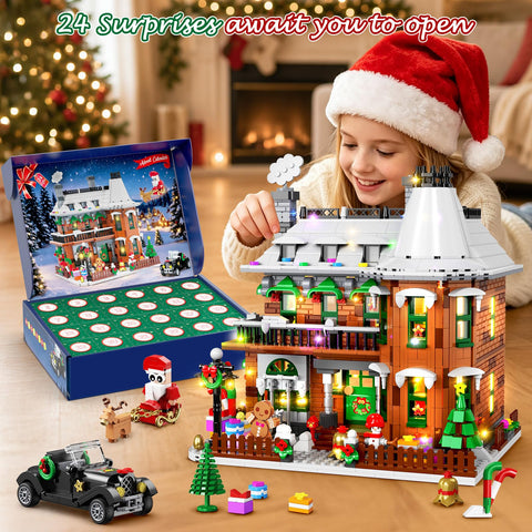 Advent Calendar 2026 Gingerbread House Building Sets with Lights