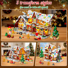 3-in-1 Christmas Gingerbread House Building Set with Lights for Kids Age 8+