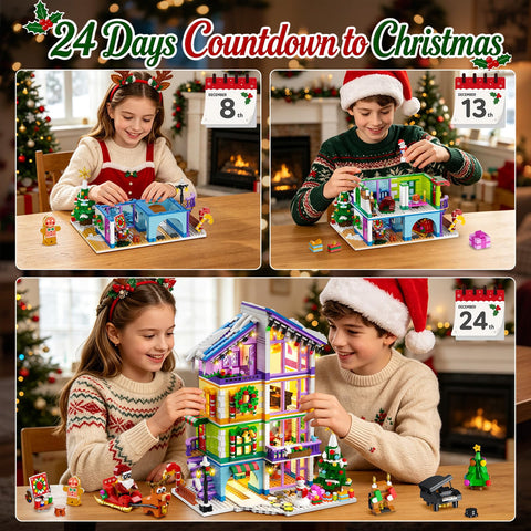 Advent Calendar 2026 Friends House Mini Building Toy with LED