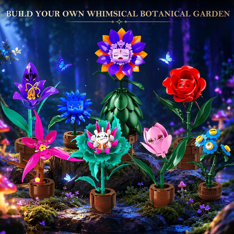 CUBIMANA Botanicals Fantasy Character Flowers Building Set