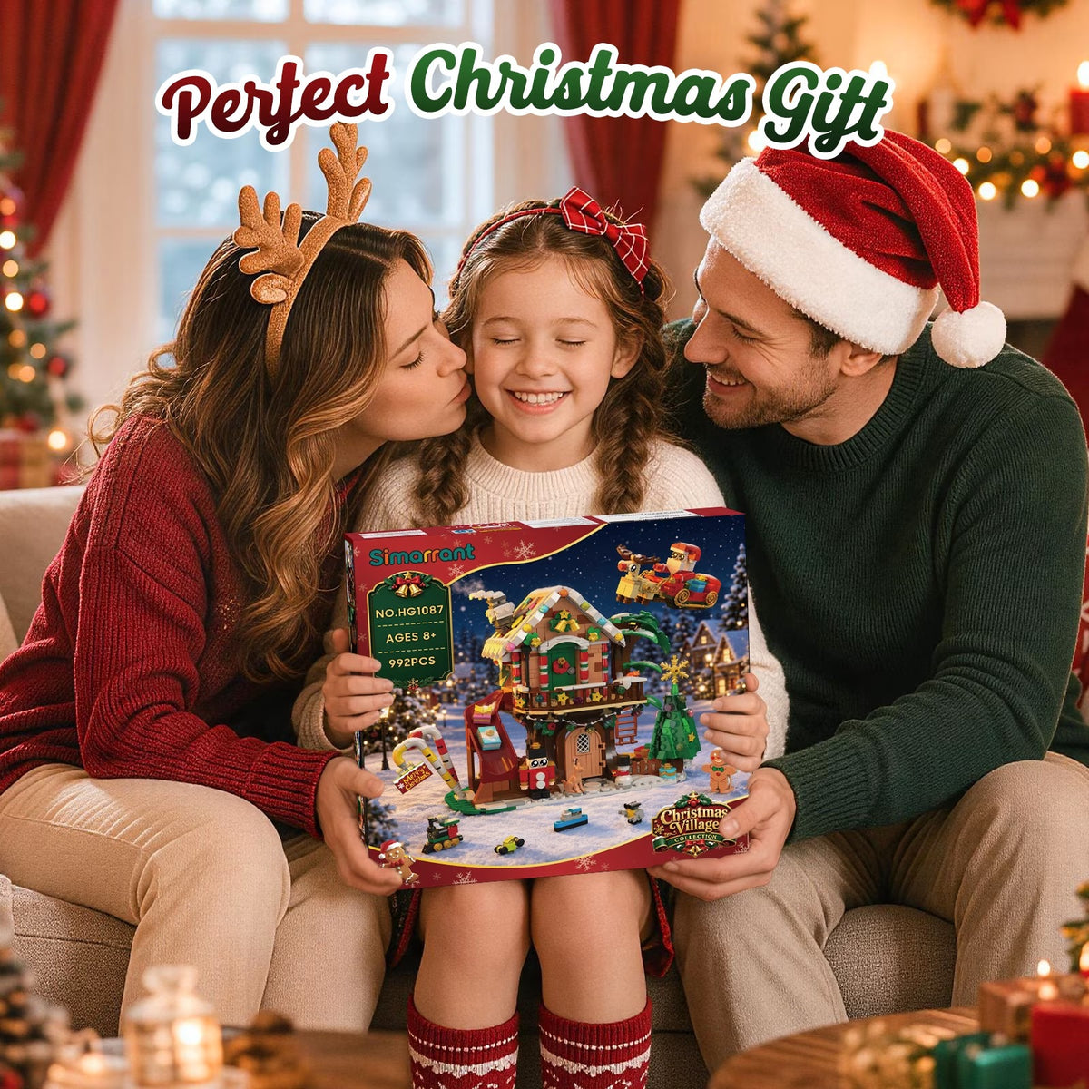 Christmas Countdown Treehouse Building Set with LED Light