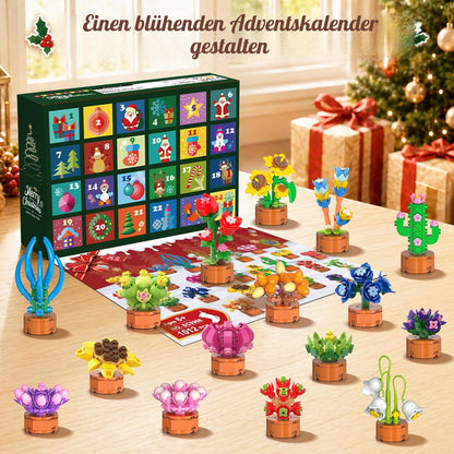 Adventskalender 2026 Blumen Bausteine Weihnachten Spielzeug für Kinder 6+