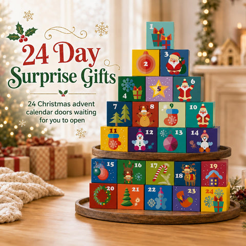 HOGOKIDS Flower Advent Calendar 2026, 24-Day Christmas Bouquet Building Set