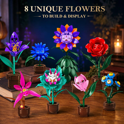 CUBIMANA Botanicals Fantasy Character Flowers Building Set