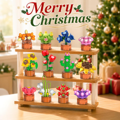 Adventskalender 2026 Blumen Bausteine Weihnachten Spielzeug für Kinder 6+