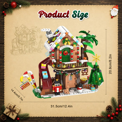 Christmas Countdown Treehouse Building Set with LED Light