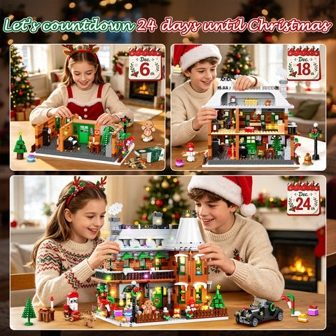 Advent Calendar 2026 Gingerbread House Building Sets with Lights