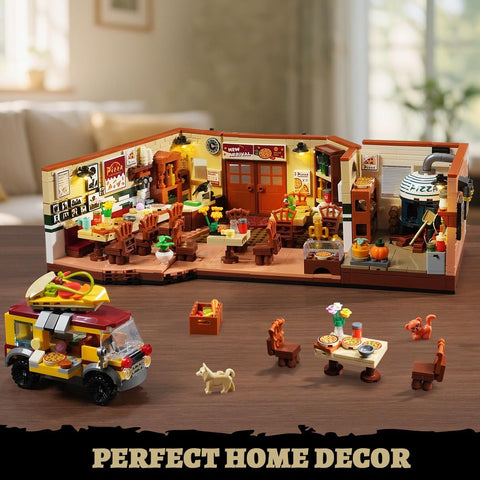 INSOON Street Pizzeria Building Set with LED Lighting