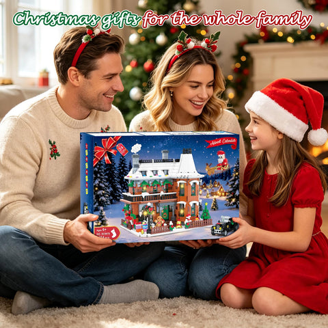Advent Calendar 2026 Gingerbread House Building Sets with Lights