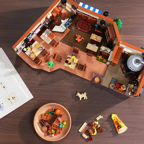 INSOON Street Pizzeria Building Set with LED Lighting