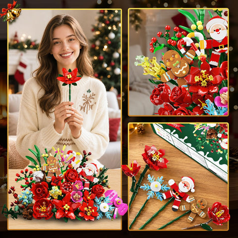 HOGOKIDS Flower Advent Calendar 2026, 24-Day Christmas Bouquet Building Set