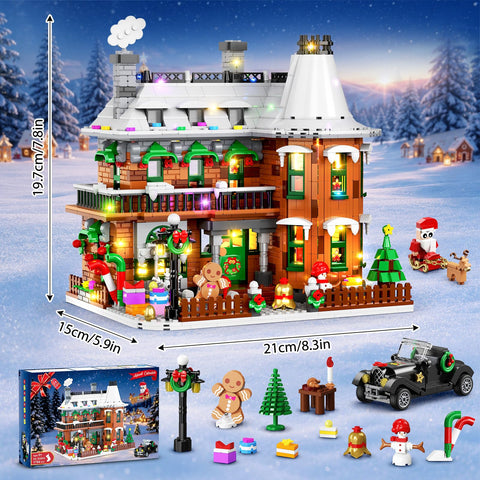 Advent Calendar 2026 Gingerbread House Building Sets with Lights
