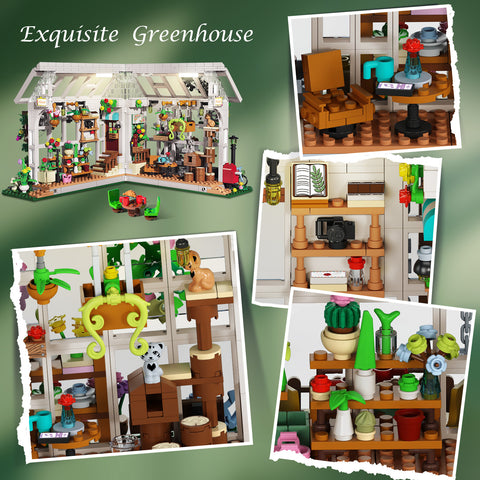 HOGOKIDS Flower House Building Set with LED Light