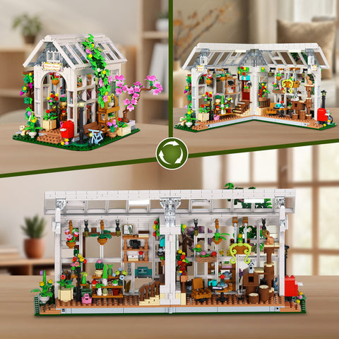 HOGOKIDS Flower House Building Set with LED Light