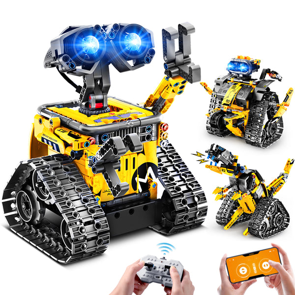 HOGOKIDS STEM Building Toys, Remote & APP Controlled Creator 3in1 Wall Robot/Explorer Robot/Mech Dinosaur Toys Set, Creative Gifts for Boys Girls Kids Aged 6 7 8-12 (434 Pieces)