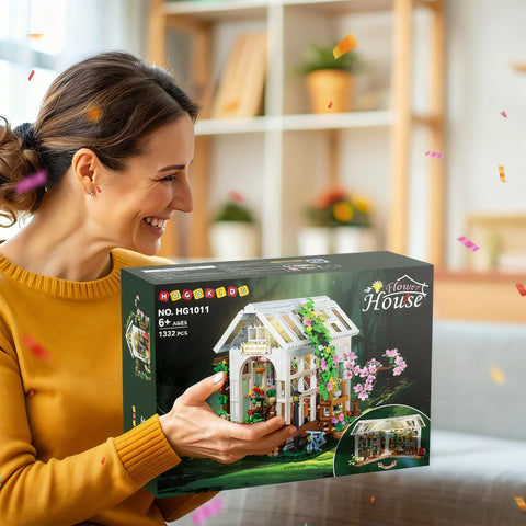 HOGOKIDS Flower House Building Set with LED Light