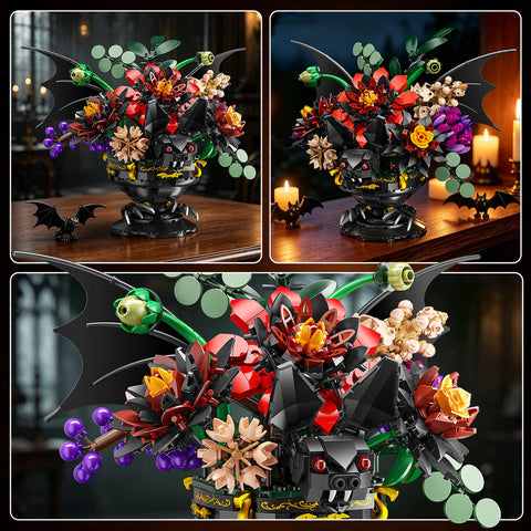 Hogokidstoys Gothic Blooming Bat Flower Collection