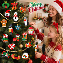 HiWEEGO 24 Packs Christmas Ornaments Building Set - Hanging Christmas Tree Wreath Xmas Gifts Stocking，6+ Kids