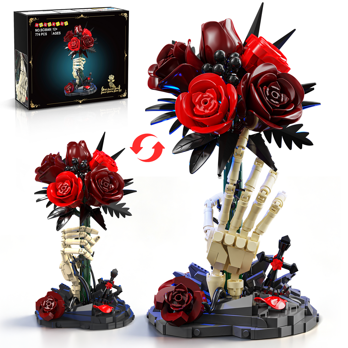 Gothic Skull Hand Bouquet Collection