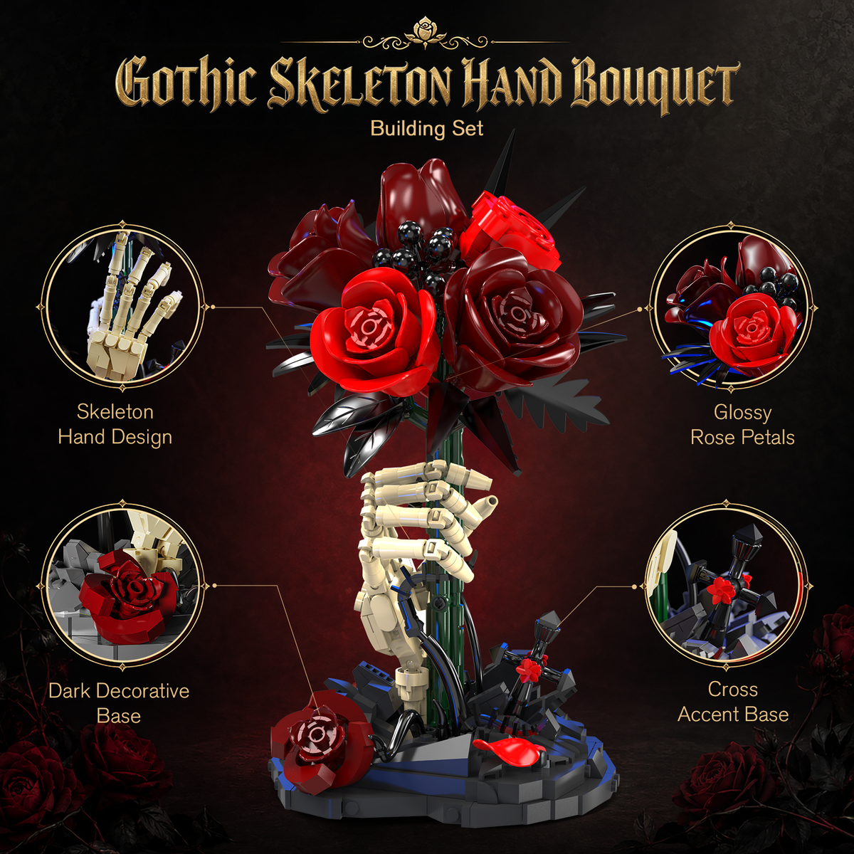 Gothic Skull Hand Bouquet Collection