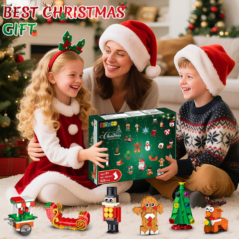 HiWEEGO 24 Packs Christmas Ornaments Building Set - Hanging Christmas Tree Wreath Xmas Gifts Stocking，6+ Kids