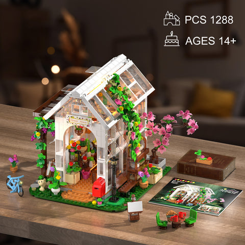 HOGOKIDS Flower House Building Set with LED Light