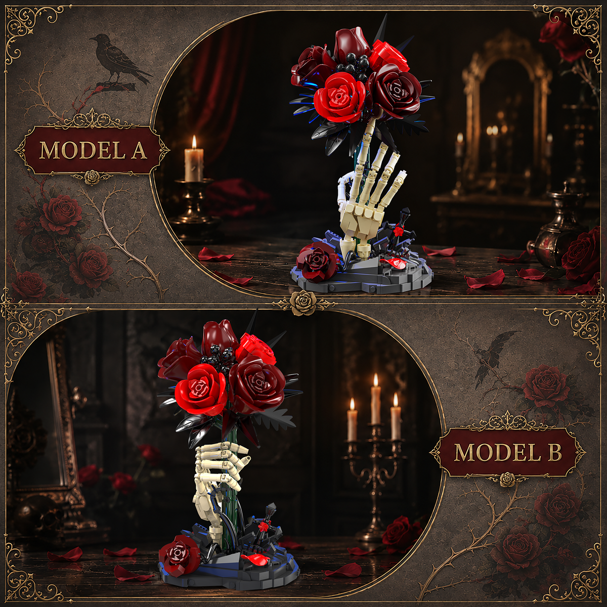 Gothic Skull Hand Bouquet Collection