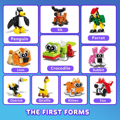 Animals Building Block Toy 20 Pack, Valentines Day Gifts Goodie Bags Stocking Stuffer Classroom Prizes Building Set