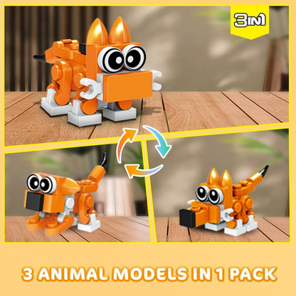 Animals Building Block Toy 20 Pack, Valentines Day Gifts Goodie Bags Stocking Stuffer Classroom Prizes Building Set