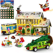 Advent Calendar 2025 Christmas Building Set with Light, 24 Days Christmas Countdown House Mini Building Block Kit，Age 12+