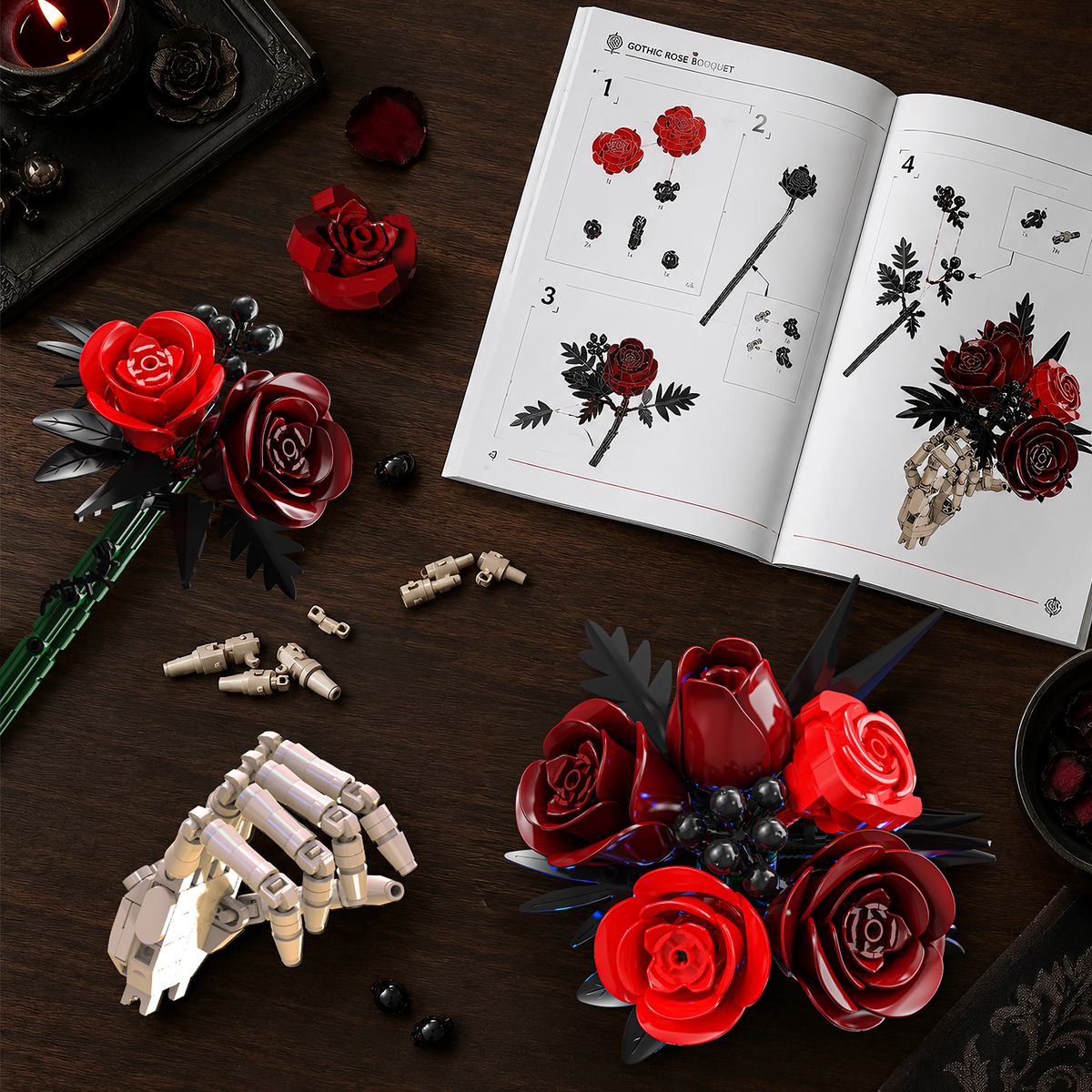 Gothic Skull Hand Bouquet Collection