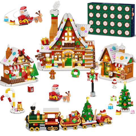 INSOON Advent Calendar 2026 Gingerbread House Mini Building Set with Lights