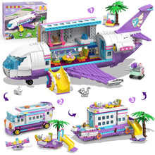 HOGOKIDS 3-in-1 Friends Airplane Building Toy Set - 808PCS，Age 8-12+