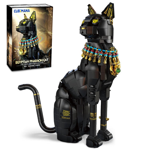 CUBIMANA Egyptian Pharaoh Cat Building Set，10+ (1274PCS)