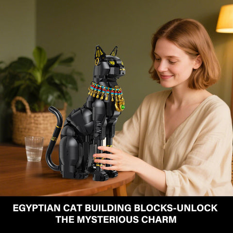 CUBIMANA Egyptian Pharaoh Cat Building Set，10+ (1274PCS)