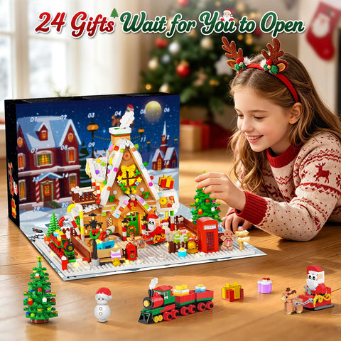 Advent Calendar 2026 Gingerbread House Mini Building Set with Lights