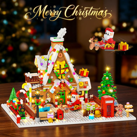 Advent Calendar 2026 Gingerbread House Mini Building Set with Lights
