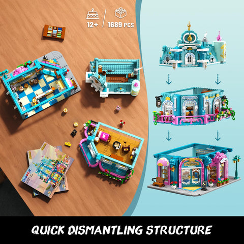 INSOON Castle Dairy Bakery Store Building Set with Light