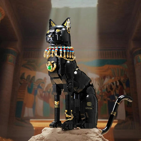 CUBIMANA Egyptian Pharaoh Cat Building Set，10+ (1274PCS)