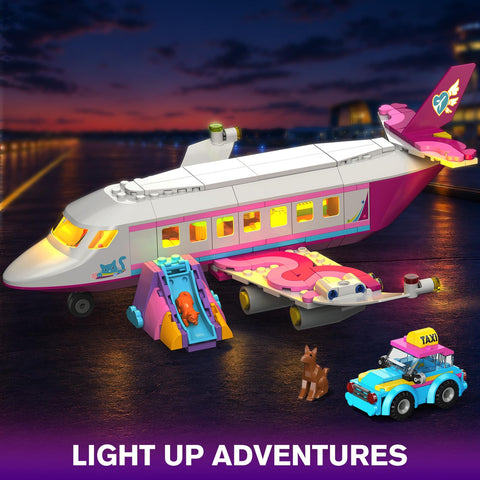 3-in-1 Friends Airplane Building Set with Light