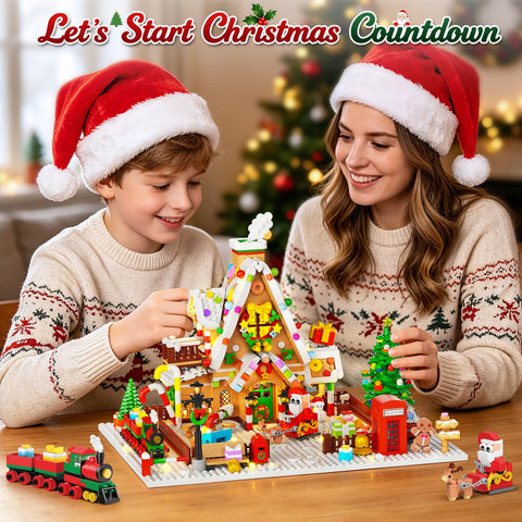Advent Calendar 2026 Gingerbread House Mini Building Set with Lights