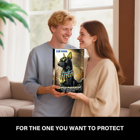 CUBIMANA Egyptian Pharaoh Cat Building Set，10+ (1274PCS)